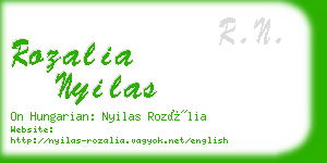 rozalia nyilas business card